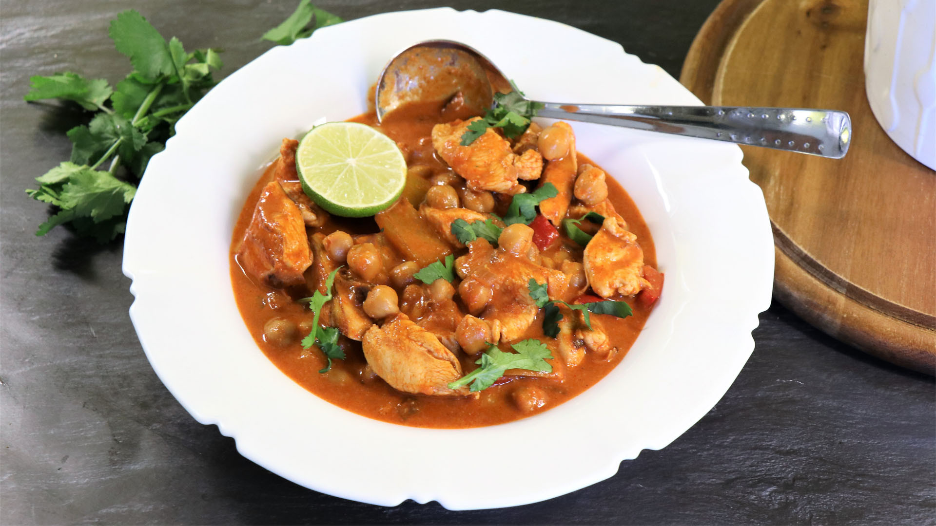 Chicken Recipes, Chicken Chickpeas Coconut Curry